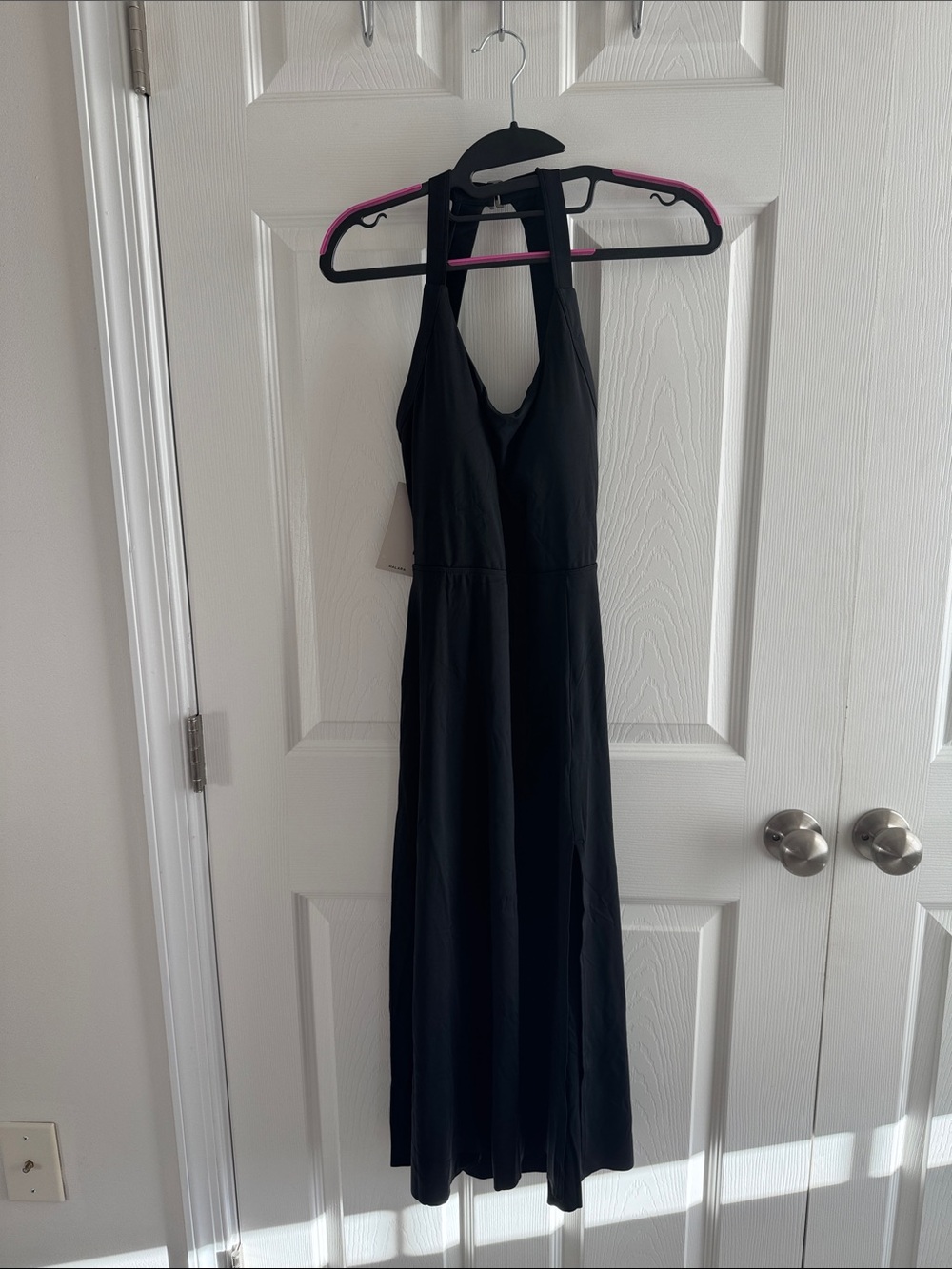 Halara Black Halter Activewear Maxi Dress